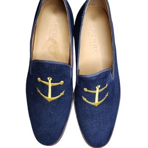 Sperry Navy Overlook Smoking Slipper Loafers size 9 No Box